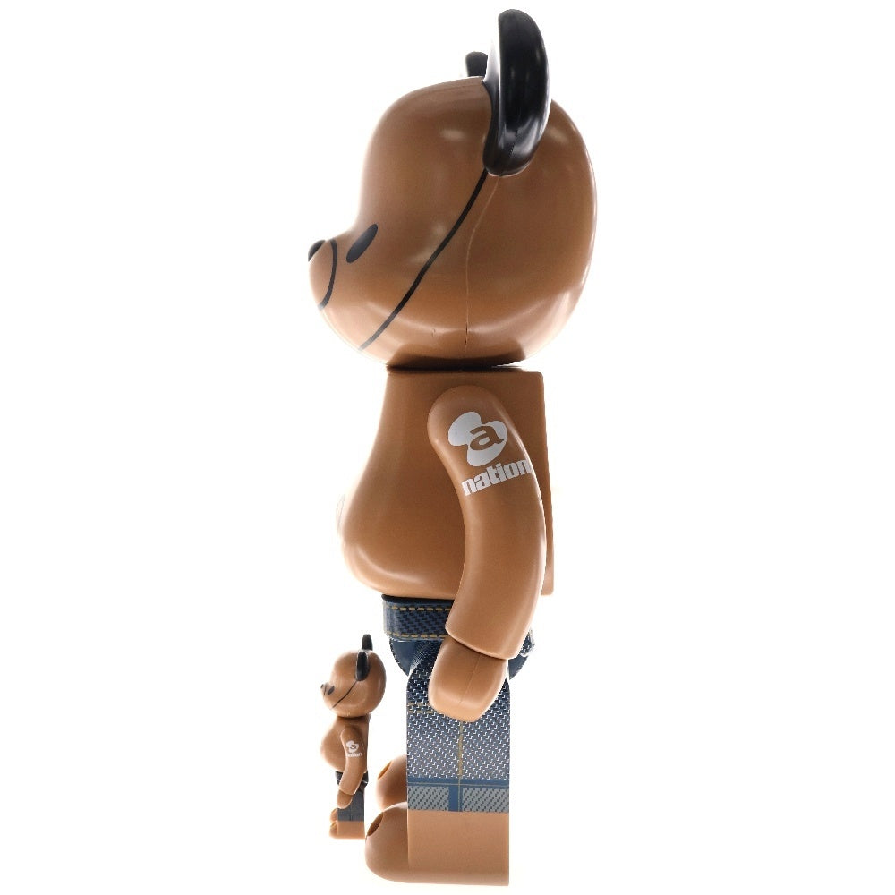MEDICOM TOY(メディコムトイ) BE@RBRICK a-nation 04 MID SUMMER MODEL 100%&400% ベアブリック エーネイション 04ミッド サマーモデル 人形 フィギュア ブラウン