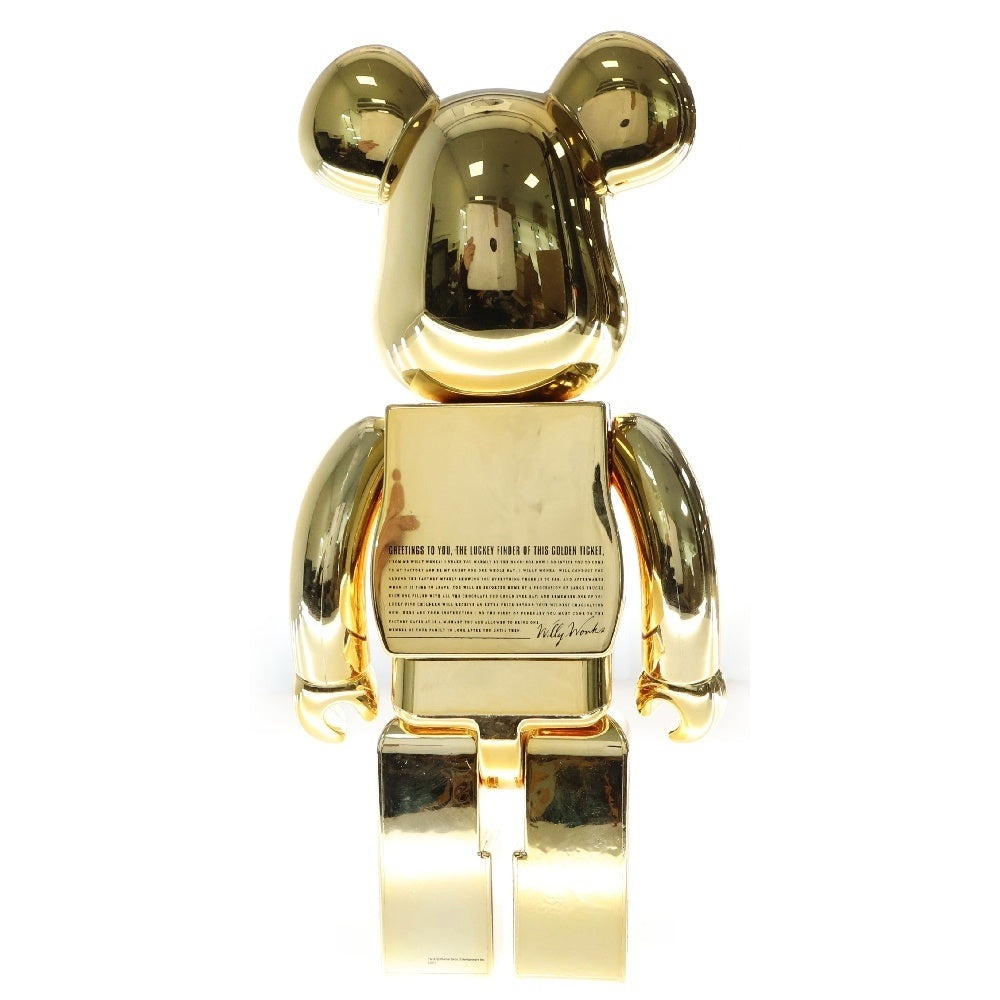 MEDICOM TOY(メディコムトイ) 400% ベアブリック チャーリーとチョコレート工場 ゴールデンチケット ベアブリック フィギュア 人形 ゴールド
