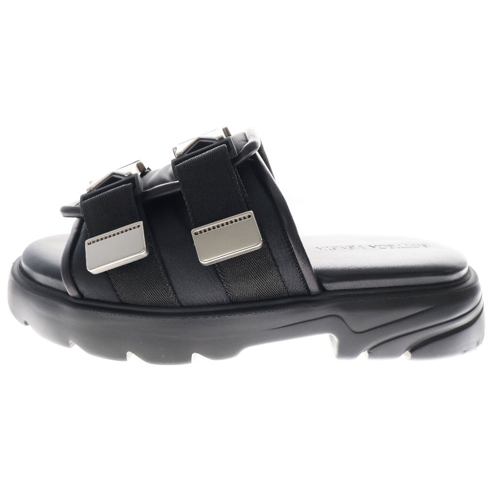 BOTTEGA VENETA(ボッテガヴェネタ) Flash フラッシュ ダブルベルト レザー サンダル ミュール ブラック 690034
