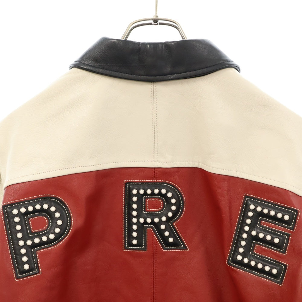SUPREME(シュプリーム) 18SS Studded ARC Logo Leather Jacket スタッズ アーチロゴ レザージャケット ジャケット マルチカラー