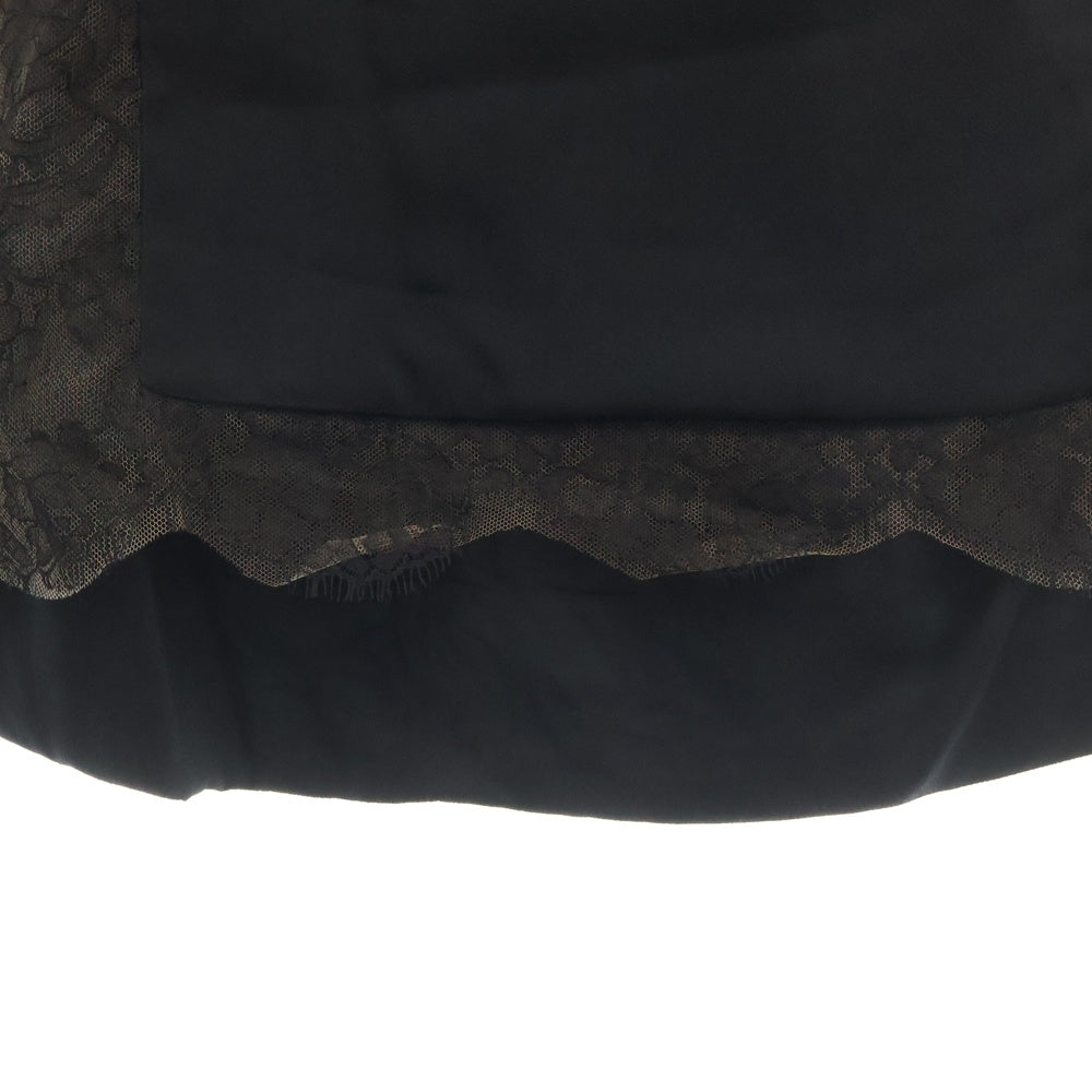 DSQUARED2(ディースクエアード) 19SS レーヨン レース切替 長袖 ワンピース ドレス ブラック レディース S75CU0916 S48975