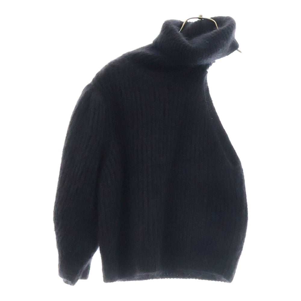 CELINE(セリーヌ) MOHAIR SILK CROPPED TURTLENECK SWEATER モヘア シルク クロップド タートルネック ニット セーター ブラック レディース 2A33T377N