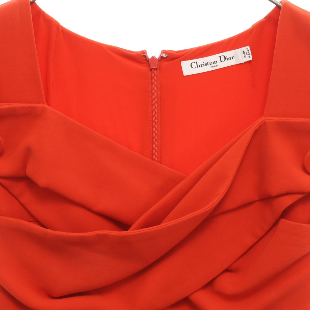 Christian Dior(クリスチャンディオール) ウール シルク ドレス ワンピース レッド レディース 6H21668A1166