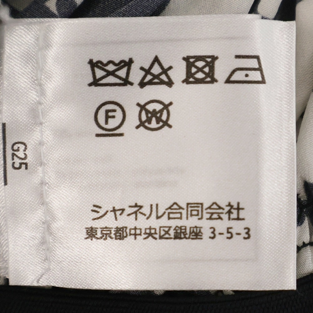 CHANEL(シャネル) プリント シルク ショートパンツ ハーフパンツ ショーツ ブラック/ホワイト レディース P71960 V63357