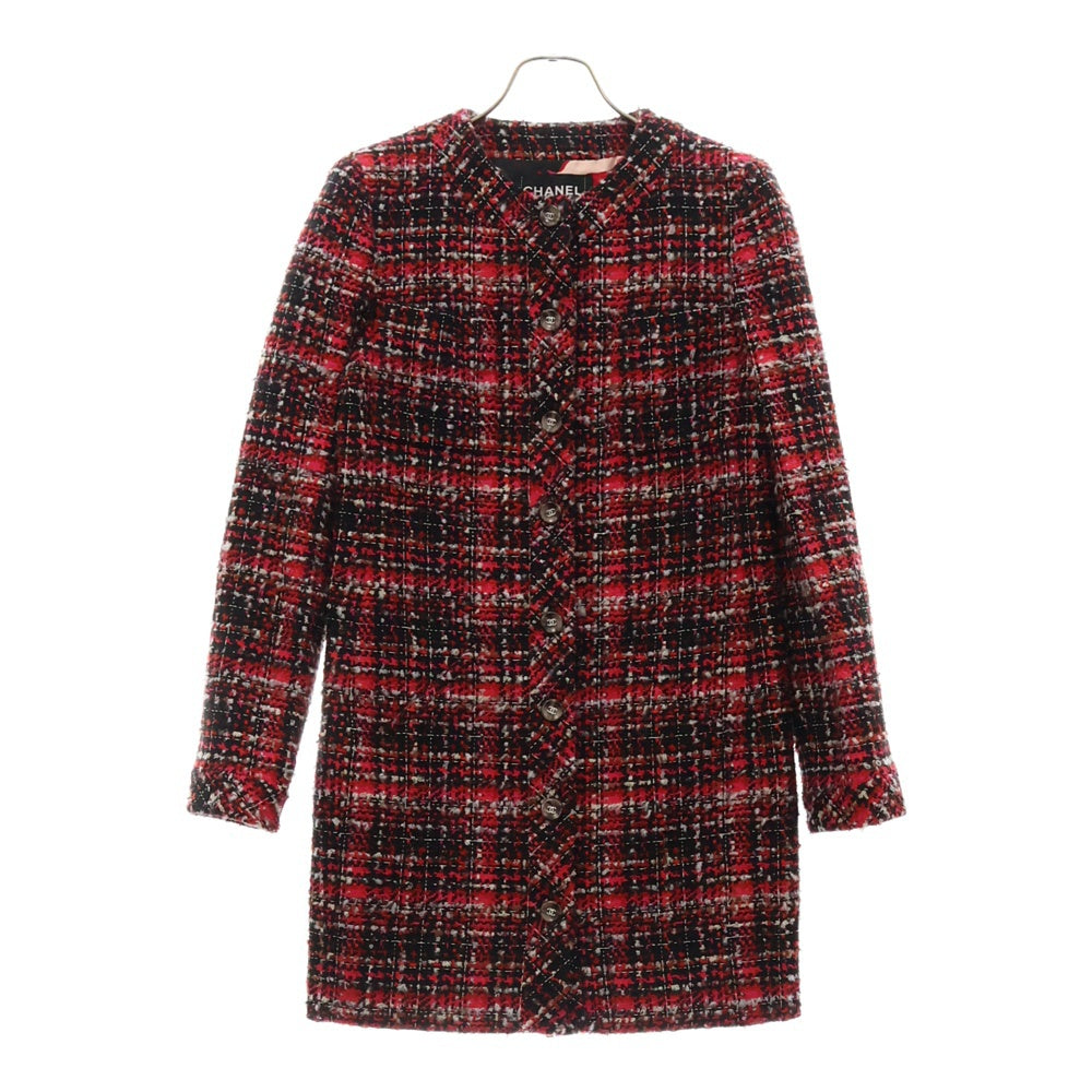 CHANEL(シャネル) 24AW ココマーク ラインストーンボタン ツイード ジャケット ピンク レディース P77726 V69345