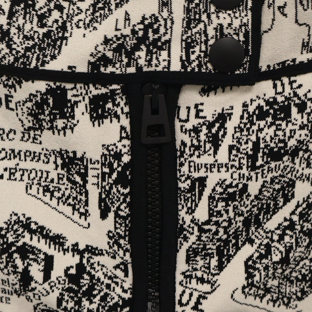 Christian Dior(クリスチャンディオール) 24SS Plan de Paris Skirt プラン ドゥ パリ 総柄 レーヨン ミニスカート ホワイト/ブラック レディース 324J11AM505