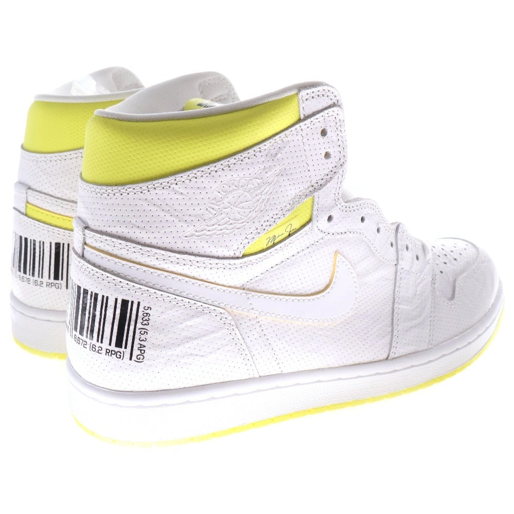 NIKE(ナイキ) AIR JORDAN 1 RETRO HIGH OG FIRST CLASS FLIGHT エアジョーダン 1 レトロ ファーストクラス ハイカットスニーカー ホワイト/イエロー US11/29cm 555088-170
