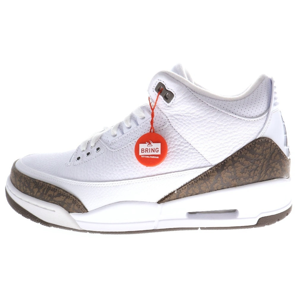 NIKE(ナイキ) AIR JORDAN 3 RETRO MOCHA エアジョーダン 3 モカ ローカットスニーカー ホワイト/ブラウン US10.5/28.5cm 136064-122