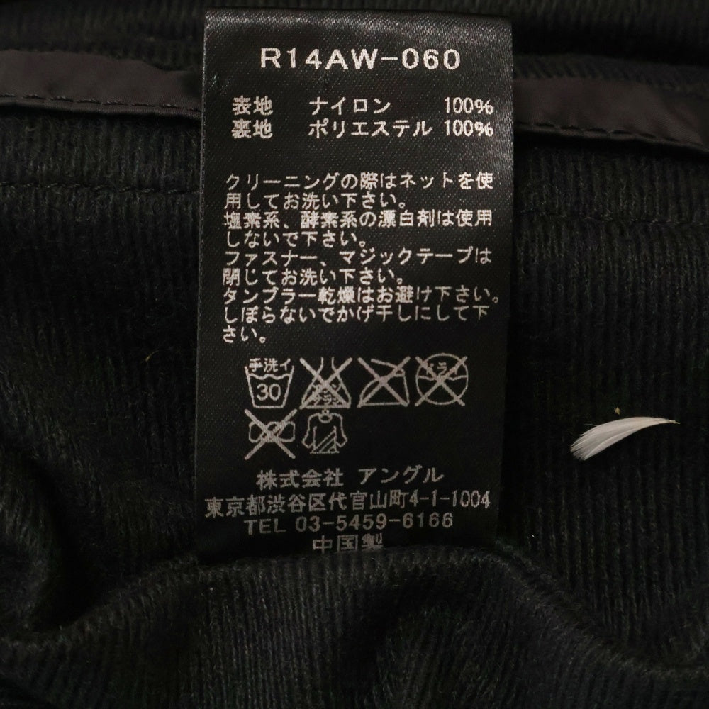 ripvanwinkle(リップヴァンウィンクル) ハーフジップ アノラック ナイロン ジャケット ブラック R14AW-060