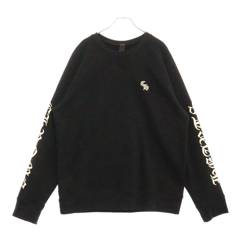 CHROME HEARTS(クロムハーツ) Y NOT SLOW RIDE L/S CREW ワイノット スロースライド CH刺繍 クルーネック スウェット トレーナー ブラック