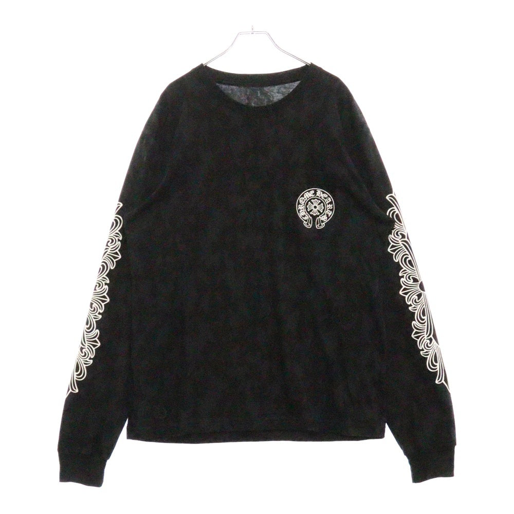 CHROME HEARTS(クロムハーツ) 24SS Graveyard Cemetery Cross L/S Tee グレイブヤード セメタリークロス 長袖Tシャツ カットソー ブラック