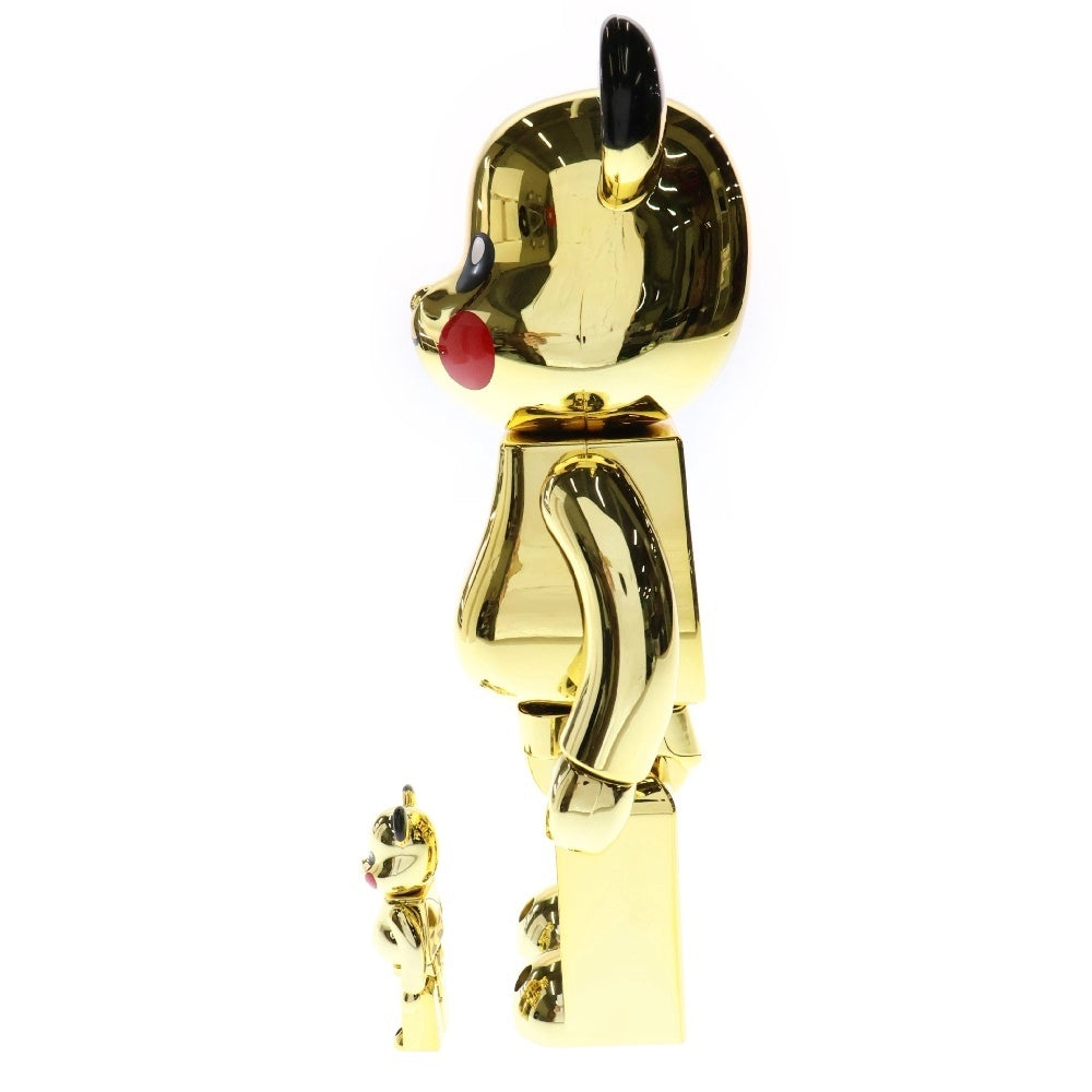 MEDICOM TOY(メディコムトイ) BE@RBRICK WORLD WIDE TOUR 3 25th 25周年 開催記念商品 ベアブリック ピカチュウ ゴールド クローム フィギュア ゴールド