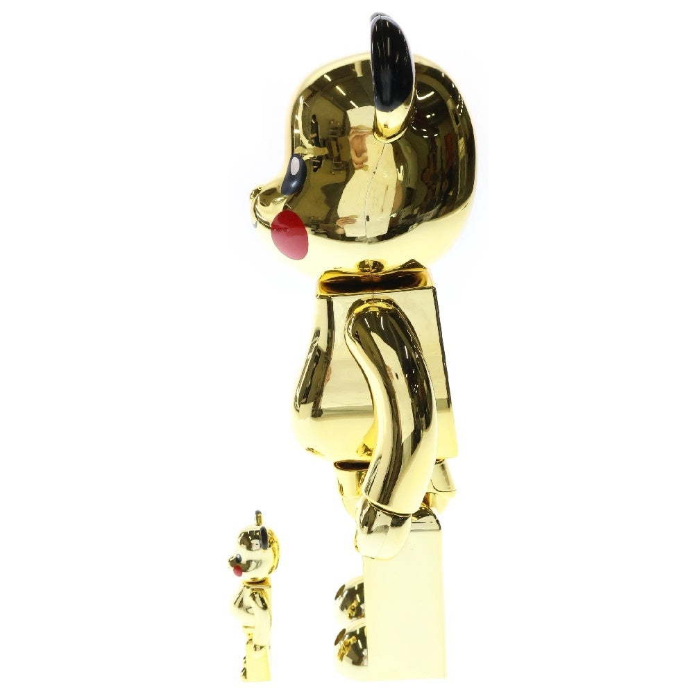MEDICOM TOY(メディコムトイ) BE@RBRICK WORLD WIDE TOUR 3 25th 25周年 開催記念商品 ベアブリック ピカチュウ ゴールド クローム フィギュア ゴールド