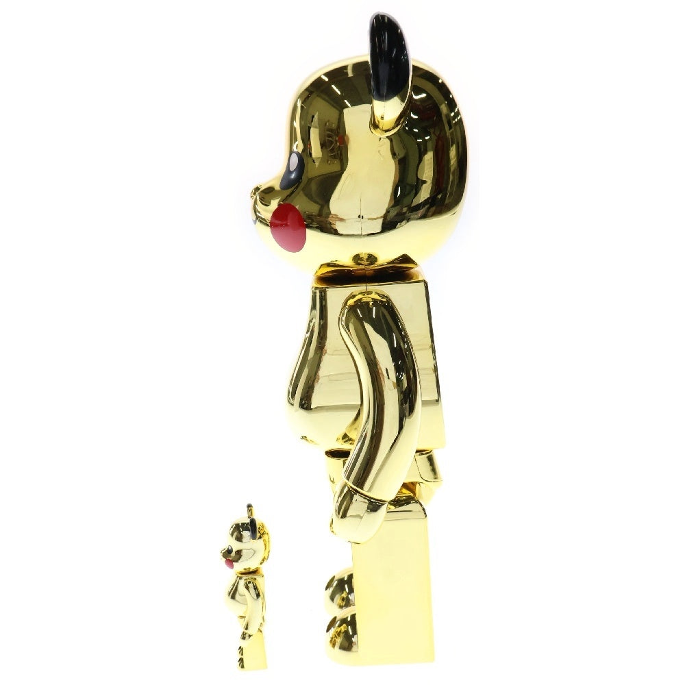 MEDICOM TOY(メディコムトイ) BE@RBRICK WORLD WIDE TOUR 3 25th 25周年 開催記念商品 ベアブリック ピカチュウ ゴールド クローム フィギュア ゴールド