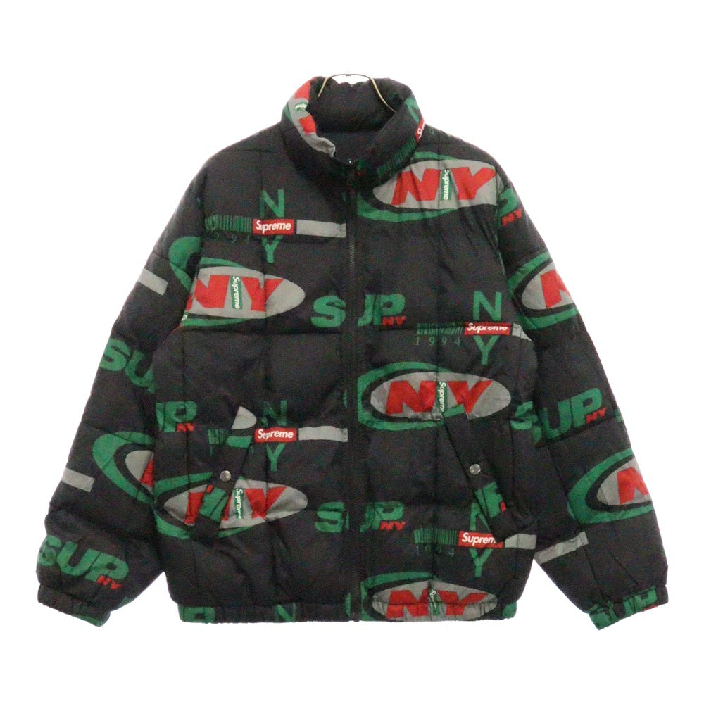 SUPREME(シュプリーム) 18AW NY Reversible Puffy Jacket フォトプリントリバーシブルジャケット ブラック