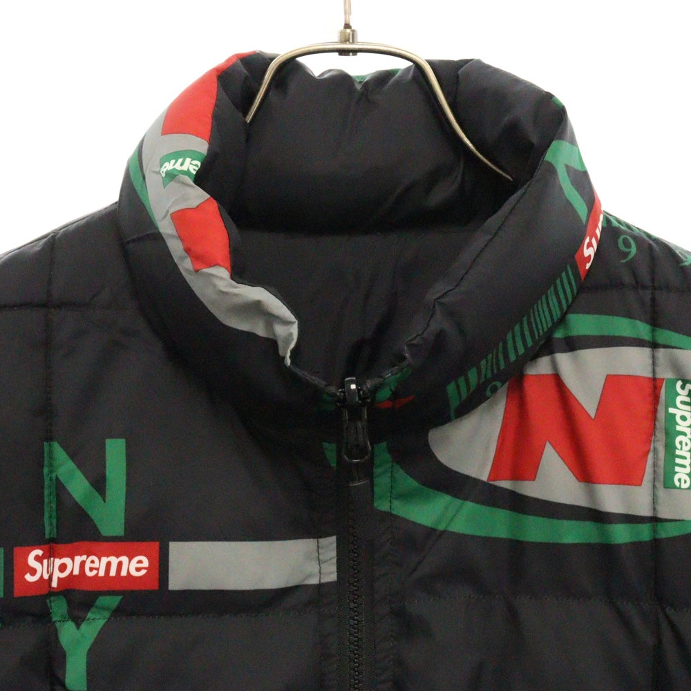SUPREME(シュプリーム) 18AW NY Reversible Puffy Jacket フォトプリントリバーシブルジャケット ブラック