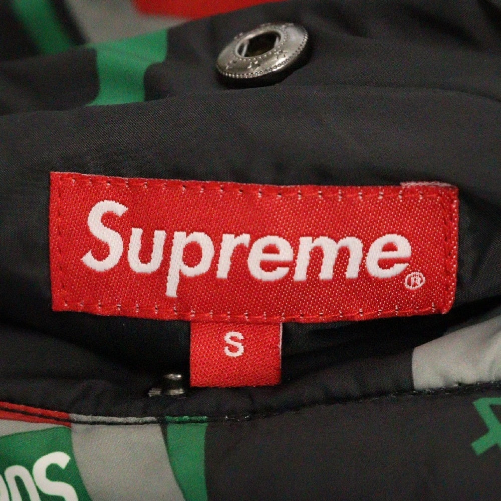 SUPREME(シュプリーム) 18AW NY Reversible Puffy Jacket フォトプリントリバーシブルジャケット ブラック
