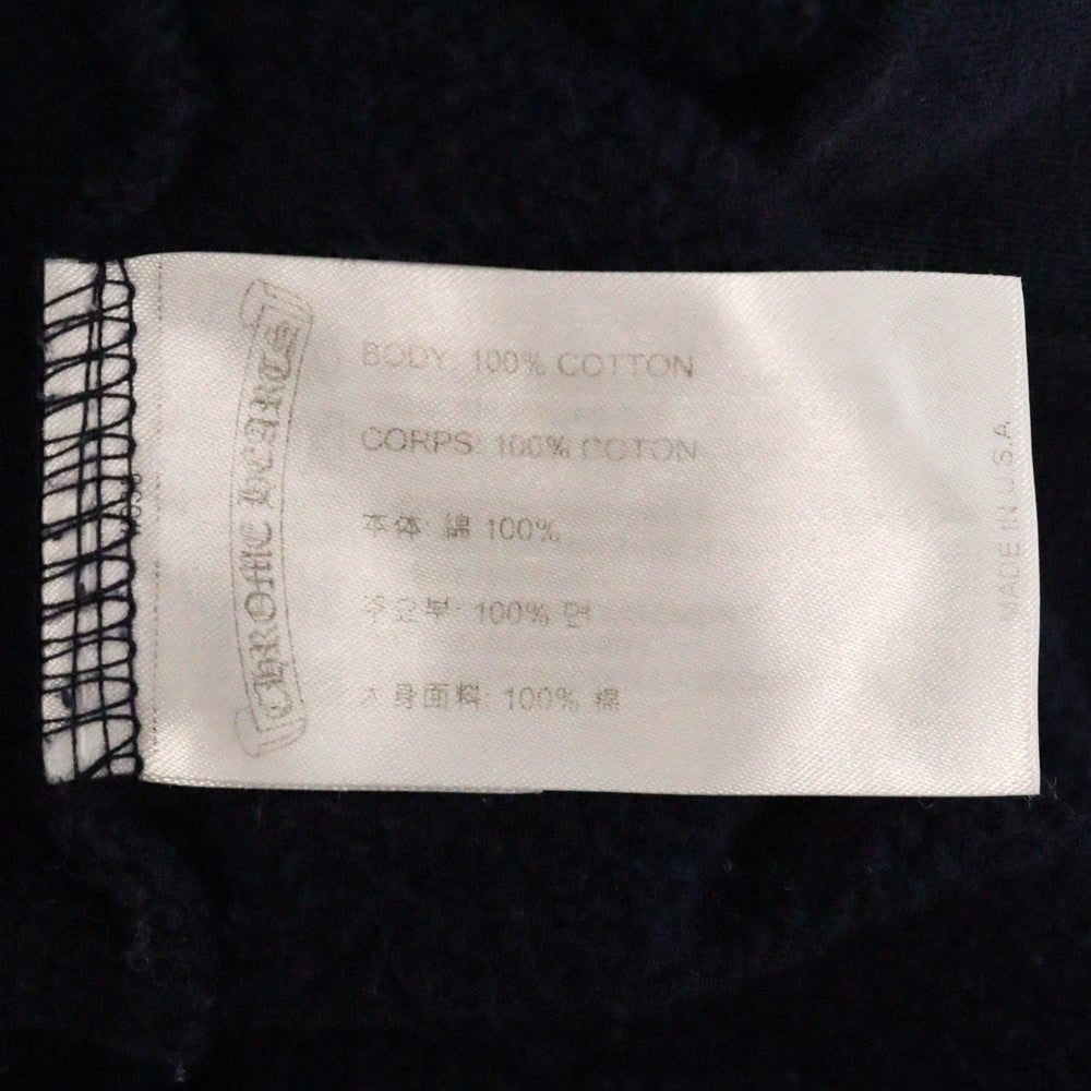 CHROME HEARTS(クロムハーツ) Yellow Sleeve Logo Pullover Hoodie オンライン限定 イエロースリーブロゴプルオーバーフーディ パーカー ブラック/イエロー
