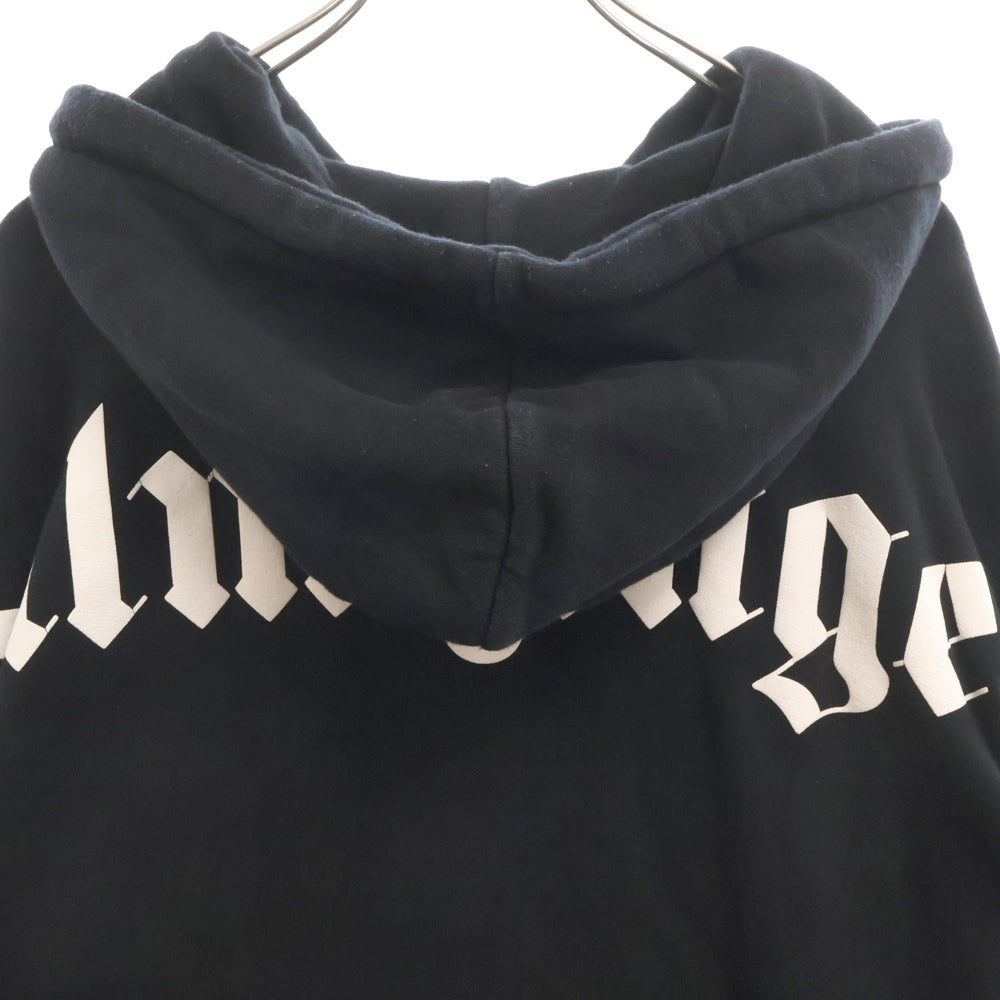 Palm Angels(パームエンジェルス) Logo Pullover Parka ロゴプリントプルオーバーパーカー ブラック PMBB036R20636035