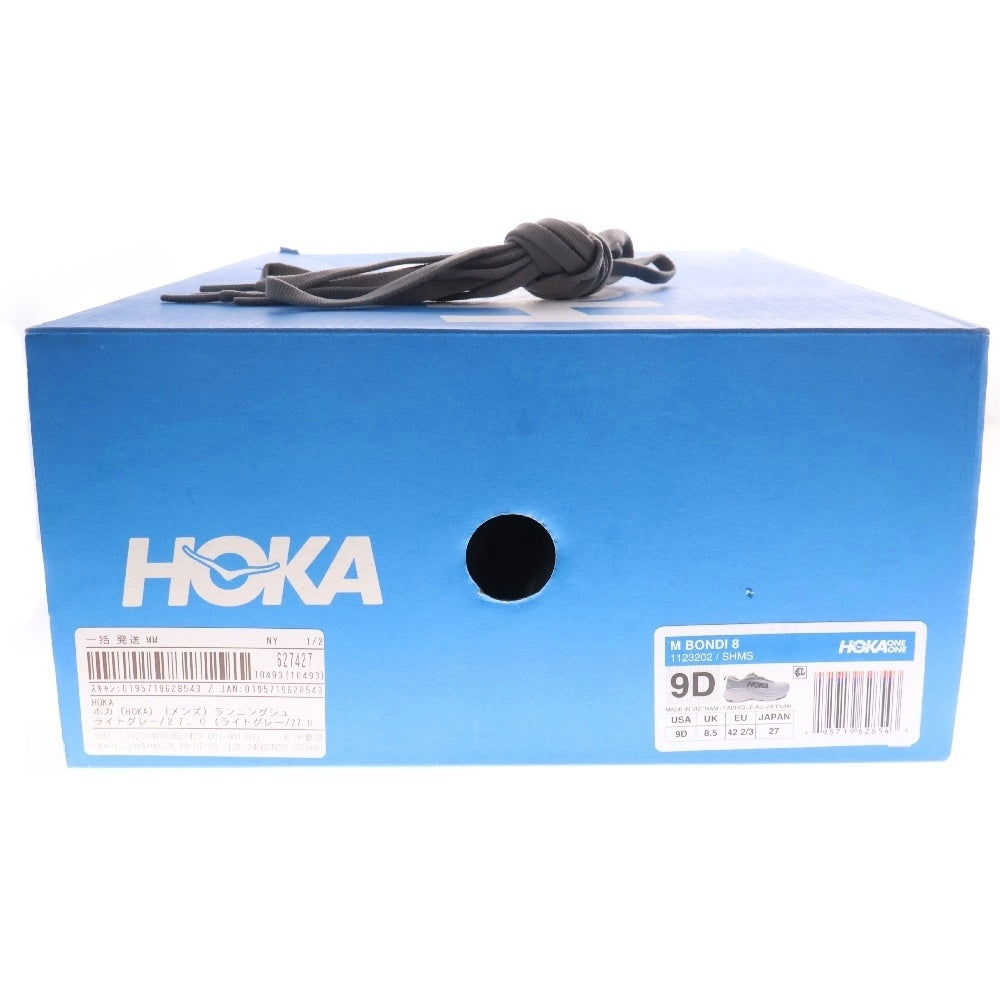 HOKA ONE ONE(ホカオネオネ) BONDI 8 ボンダイ メッシュ ローカットスニーカー グレー US9D/27cm 1123202