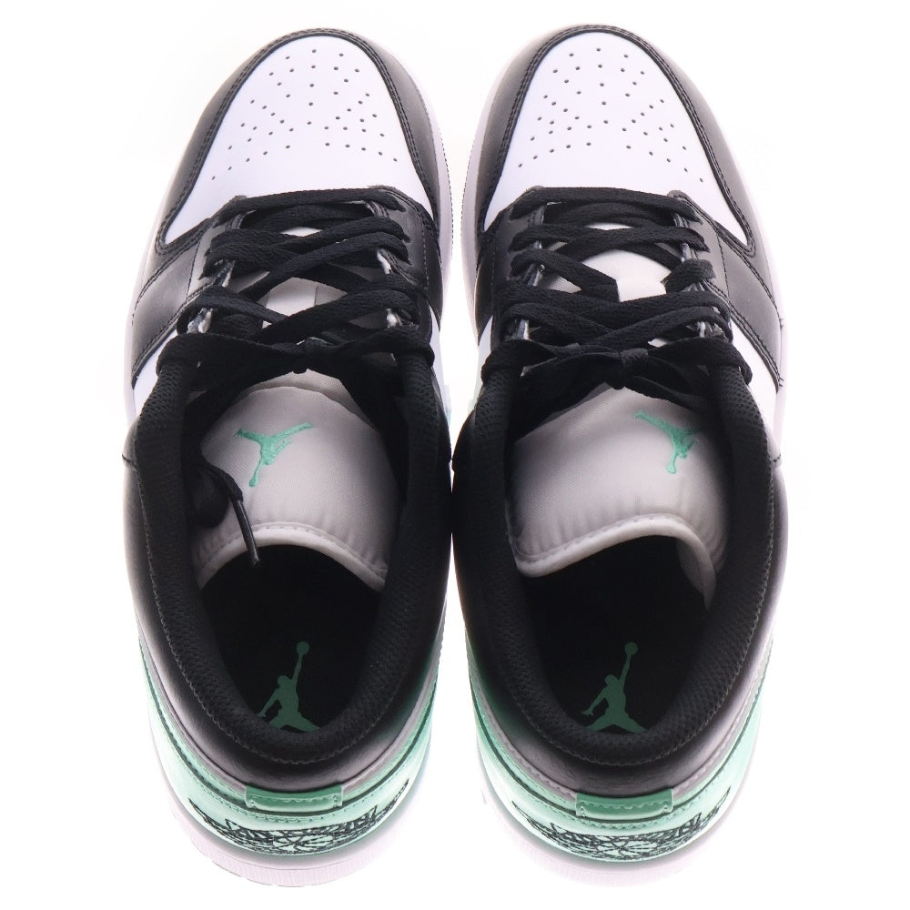NIKE(ナイキ) AIR JORDAN 1 LOW エアジョーダン ローカットスニーカー ブラック/ホワイト/ライトグリーン US10/28cm 553558-131