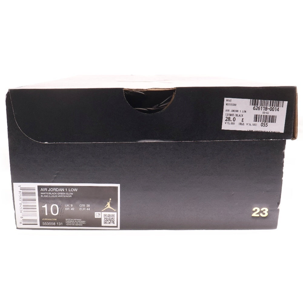 NIKE(ナイキ) AIR JORDAN 1 LOW エアジョーダン ローカットスニーカー ブラック/ホワイト/ライトグリーン US10/28cm 553558-131