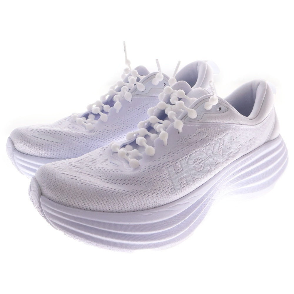HOKA ONE ONE(ホカオネオネ) BONDI 8 ボンダイ メッシュ ローカットスニーカー ホワイト US9D/27cm 1123202