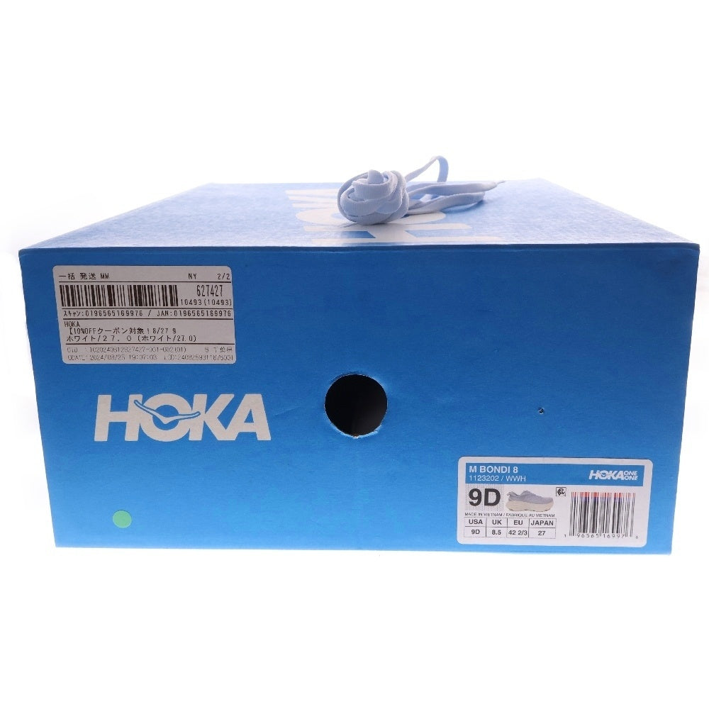 HOKA ONE ONE(ホカオネオネ) BONDI 8 ボンダイ メッシュ ローカットスニーカー ホワイト US9D/27cm 1123202