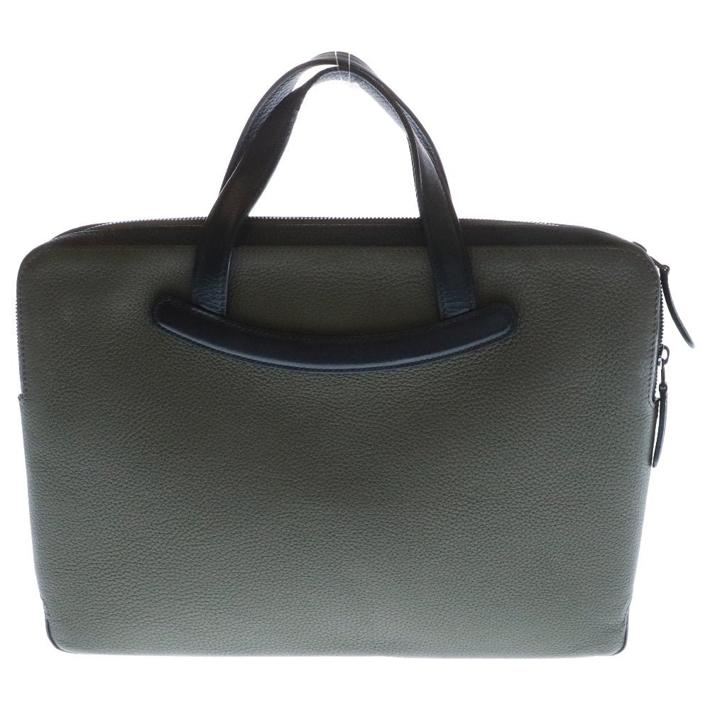 DELVAUX(デルボー) Magritte Document Holder レザー ドキュメントケース ビジネスバッグ ブリーフケース ハンドバッグ カーキ