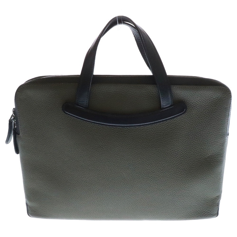 DELVAUX(デルボー) Magritte Document Holder レザー ドキュメントケース ビジネスバッグ ブリーフケース ハンドバッグ カーキ