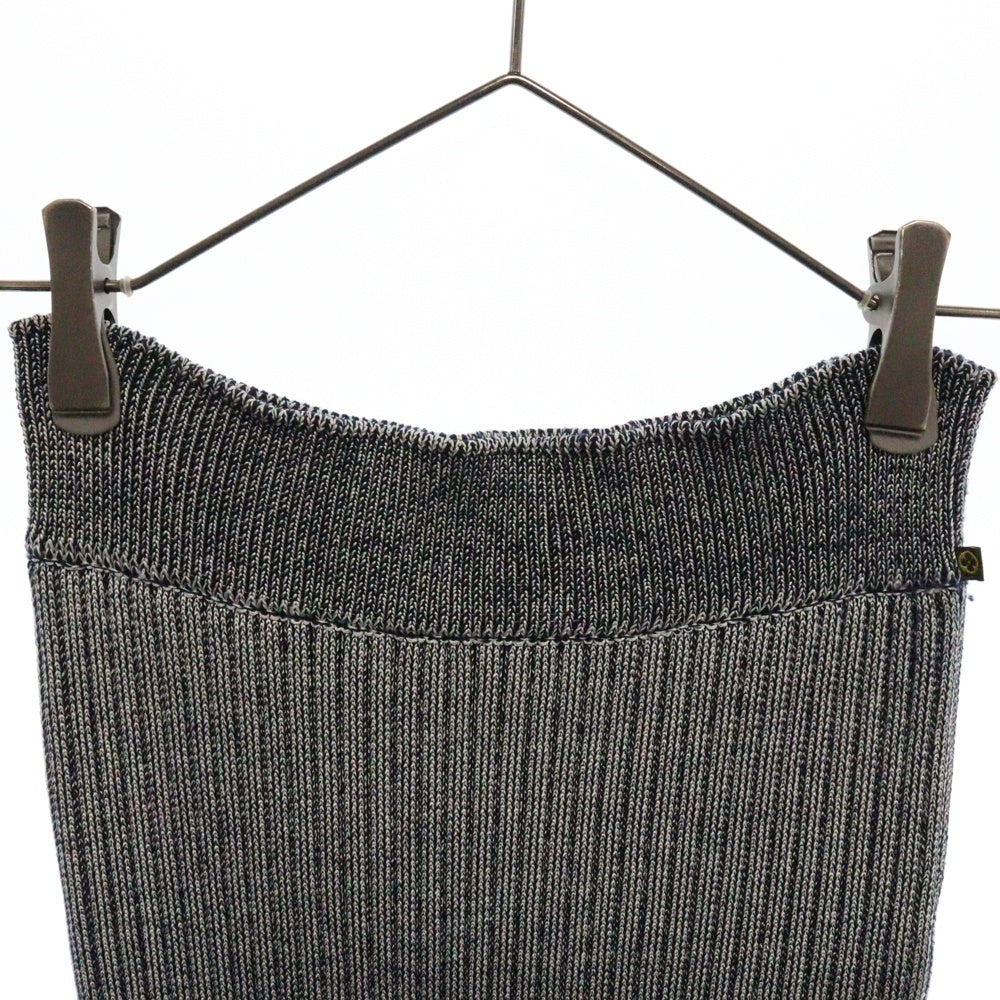 LOUIS VUITTON(ルイヴィトン) 15AW レーヨン ウール リブニット タイトスカート ネイビー/ホワイト レディース RW152B F8KZ08OKF