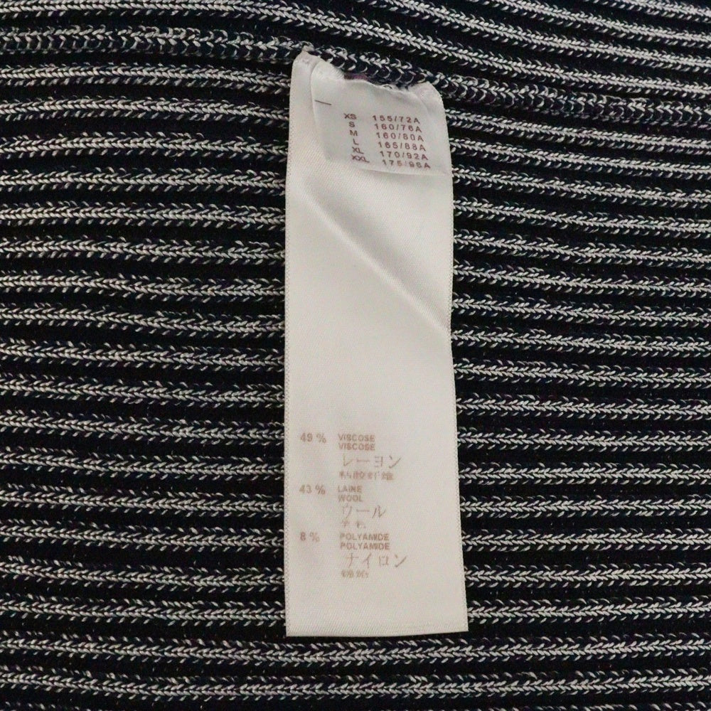 LOUIS VUITTON(ルイヴィトン) 15AW レーヨン ウール リブニット タイトスカート ネイビー/ホワイト レディース RW152B F8KZ08OKF