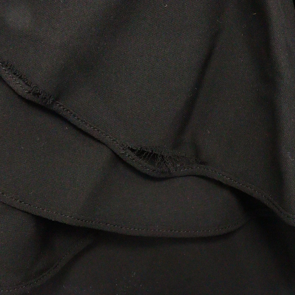SAINT LAURENT PARIS(サンローランパリ) 18AW シルク ラッフルカラー ショートパンツ オールインワン ブラック レディース 514979 Y076G