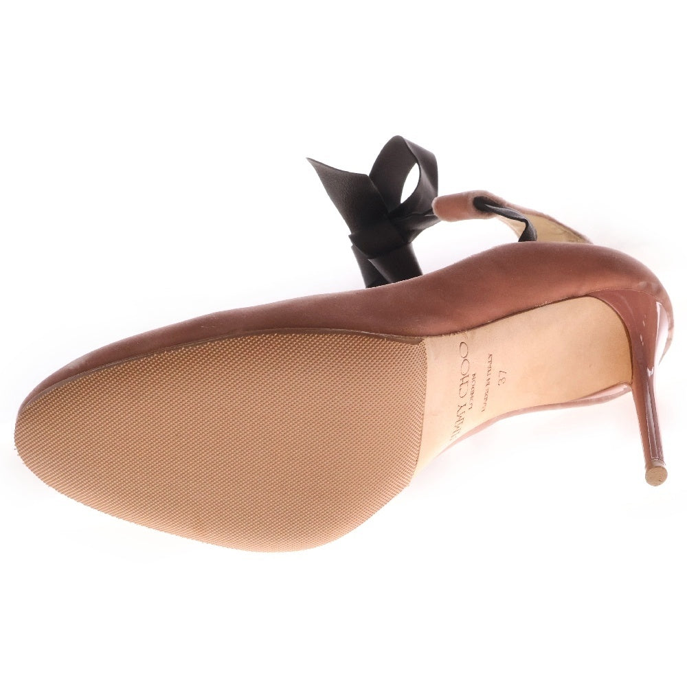 JIMMY CHOO(ジミーチュウ) Rosana Velvet Pumps ロザナ ベルベット アンクルストラップ ヒール パンプス ピンク レディース