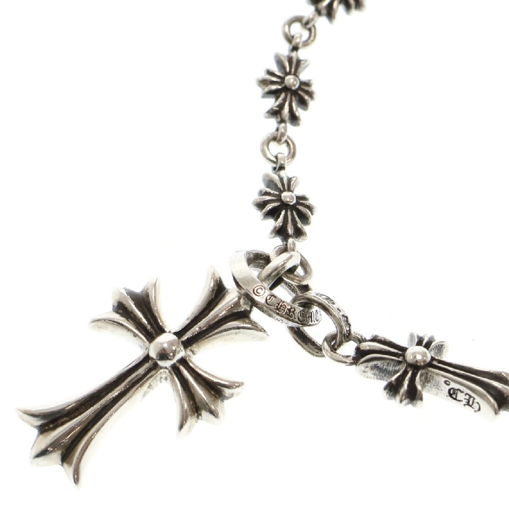 CHROME HEARTS(クロムハーツ) CHKE CHN TNYE W CH CRS タイニーE チョークチェーン ロザリオ ネックレス シルバー