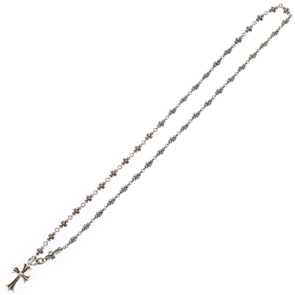CHROME HEARTS(クロムハーツ) CHKE CHN TNYE W CH CRS タイニーE チョークチェーン ロザリオ ネックレス シルバー