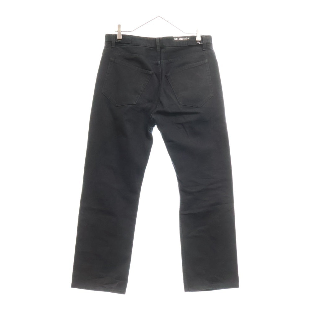 BALENCIAGA(バレンシアガ) 23AW Rips Loose Fit Jeans ニークラッシュ ルーズフィットジーンズ デニムパンツ ブラック 745149 TNW11
