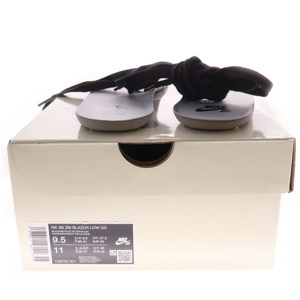 NIKE(ナイキ) DANCER SKATEBOARDS ZM BLAZER LOW QS ダンサー スケートボード ズーム ブレザー ローカットスニーカー ブラック US9.5/27.5cm HJ6703-001