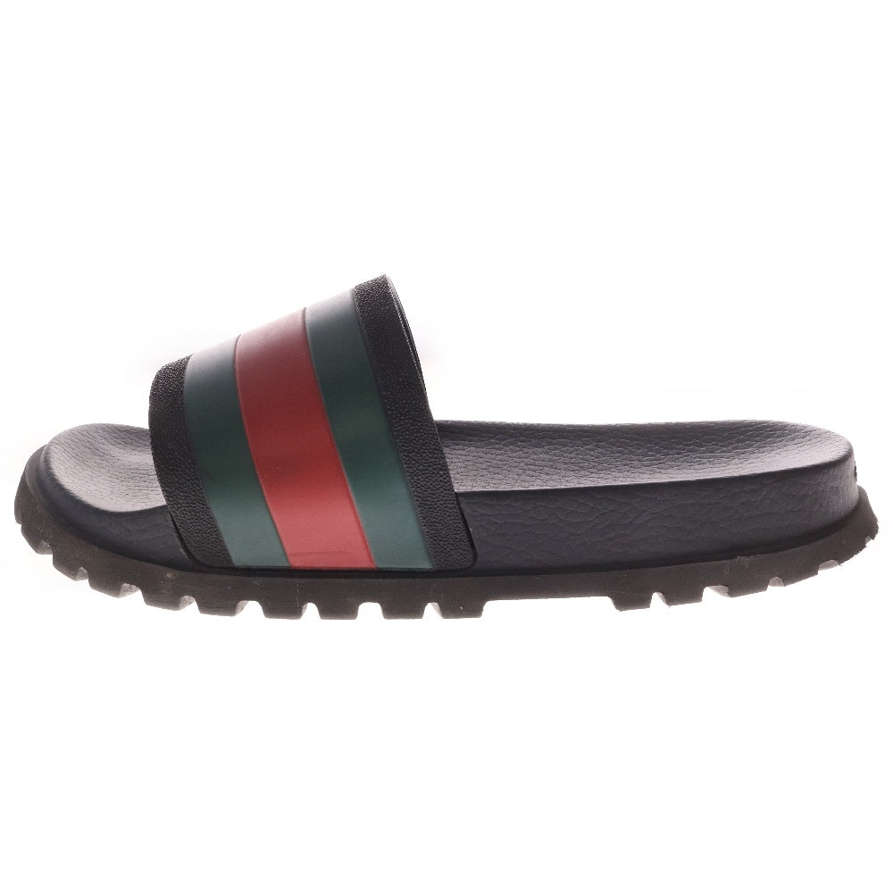 GUCCI(グッチ) シェリーライン スライドサンダル ウェブストライプ ラバーソール ブラック 429469