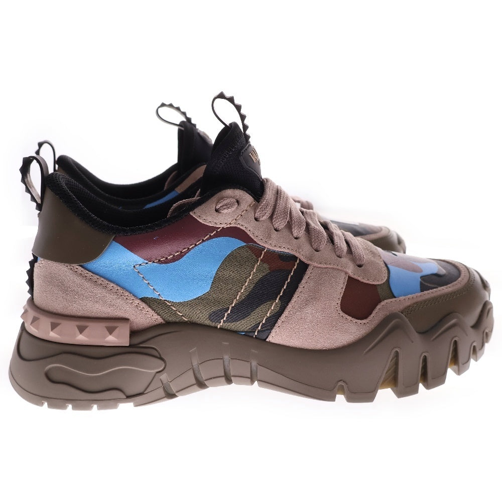 VALENTINO(ヴァレンチノ) ロックスタッズ カモフラ スウェード レザー ローカットスニーカー マルチ TY2S0C20