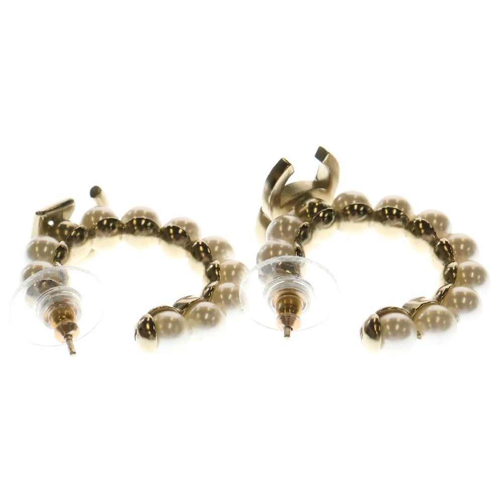 CHANEL(シャネル) 21AW ココマーク ラインストーン フェイクパール ピアス ホワイト/ゴールド レディース A21S