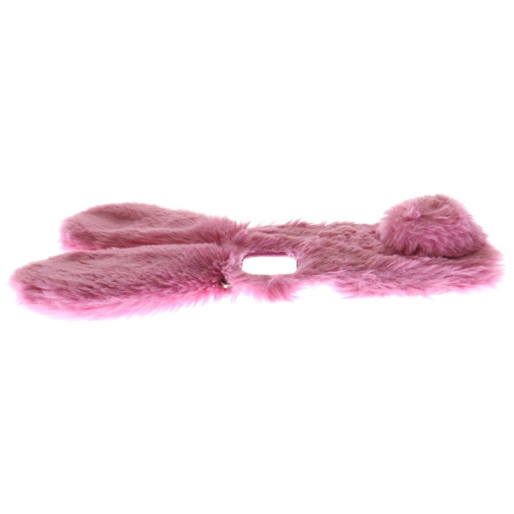 BALENCIAGA(バレンシアガ) Fluffy Bunny IPhone12/12Pro Case レザー ショルダーストラップ付き ファー アイフォン スマホケース ピンク レディース