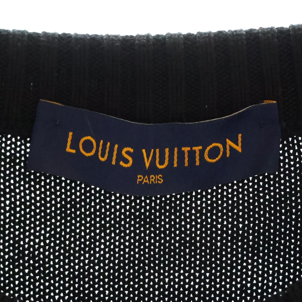 LOUIS VUITTON(ルイヴィトン) 21AW LVVスポーツチーム クルーネック ニット セーター ブラック/レッド RM221 ZLL HMN64W