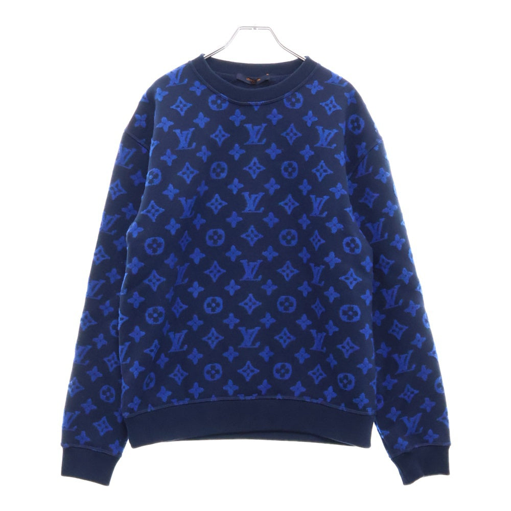 LOUIS VUITTON(ルイヴィトン) 19AW FULL MONOGRAM JACQUARD CREWNECK SWEAT フルモノグラムジャガードクルーネックスウェットトレーナー ネイビー RM192M NPN HHY14W