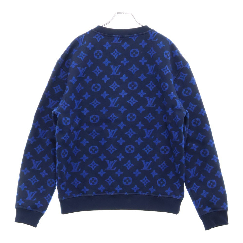 LOUIS VUITTON(ルイヴィトン) 19AW FULL MONOGRAM JACQUARD CREWNECK SWEAT フルモノグラムジャガードクルーネックスウェットトレーナー ネイビー RM192M NPN HHY14W