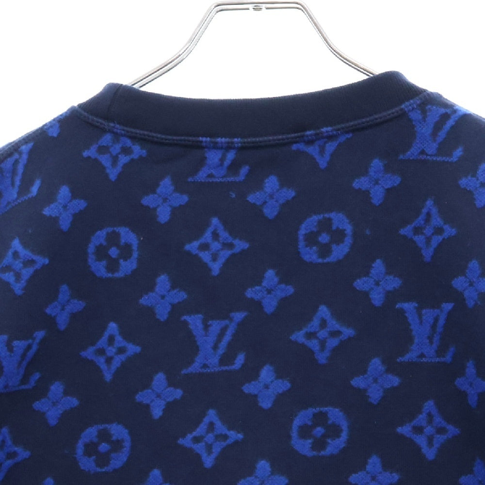 LOUIS VUITTON(ルイヴィトン) 19AW FULL MONOGRAM JACQUARD CREWNECK SWEAT フルモノグラムジャガードクルーネックスウェットトレーナー ネイビー RM192M NPN HHY14W