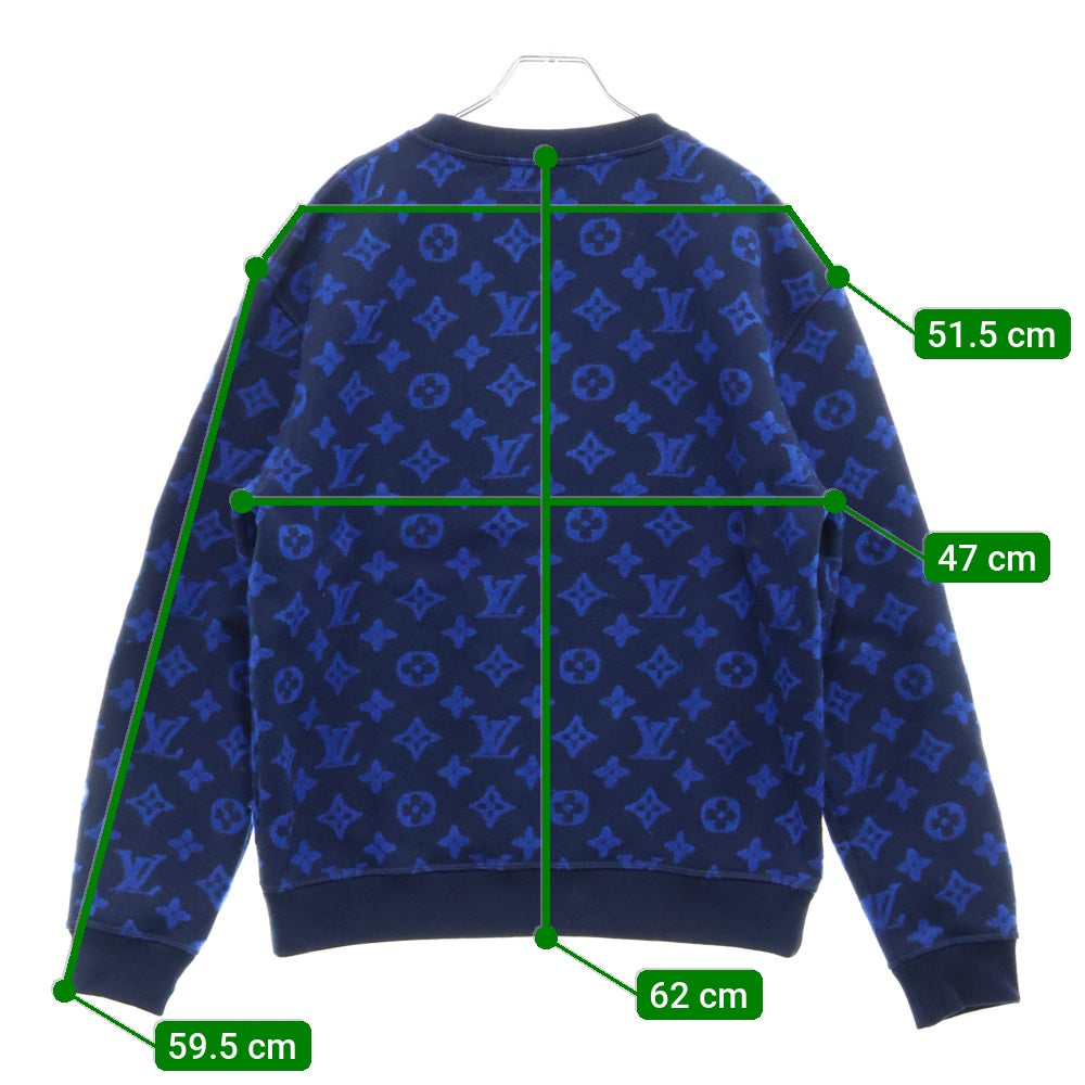 LOUIS VUITTON(ルイヴィトン) 19AW FULL MONOGRAM JACQUARD CREWNECK SWEAT フルモノグラムジャガードクルーネックスウェットトレーナー ネイビー RM192M NPN HHY14W