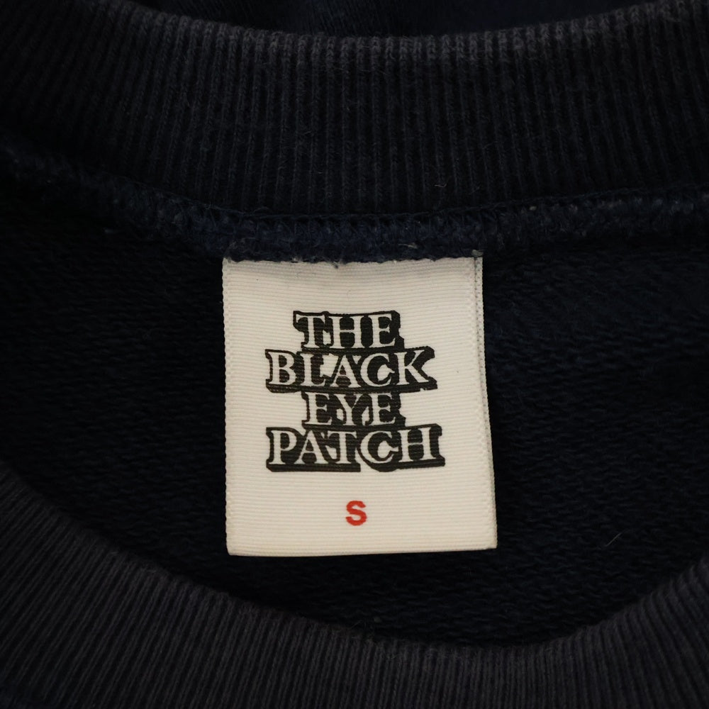 THE BLACK EYE PATCH(ブラックアイパッチ) BEP OS Logo Crew Sweat ロゴプリントクルーネックスウェットトレーナー ネイビー