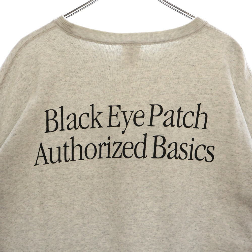 THE BLACK EYE PATCH(ブラックアイパッチ) BEP OS Logo Crew Sweat ロゴプリントクルーネックスウェットトレーナー グレー