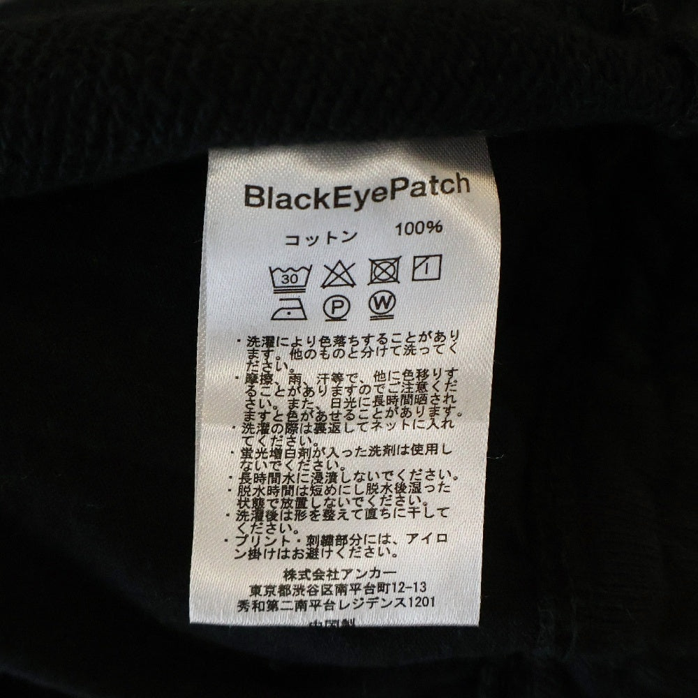 THE BLACK EYE PATCH(ブラックアイパッチ) ロゴ刺繍 スウェットパンツ ブラック